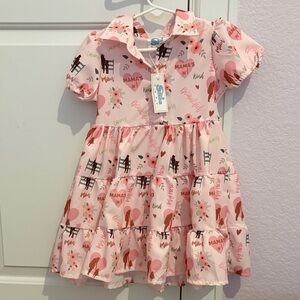 Pink Floral Kids Dress